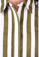 Camasa Dama Selected Slflotte Striped bumbac Martini Olive Stripes